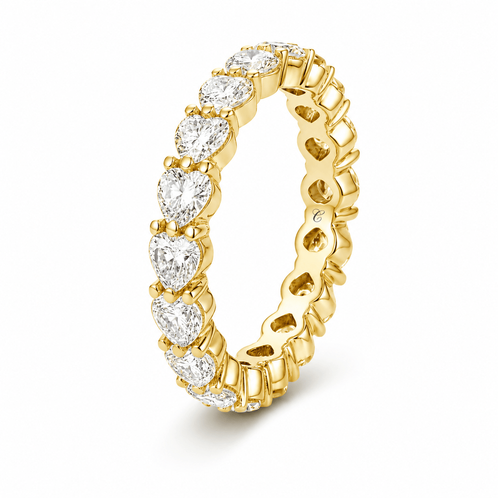 Heart Cut Eternity Ring fine - jewelry Cha Diamonds