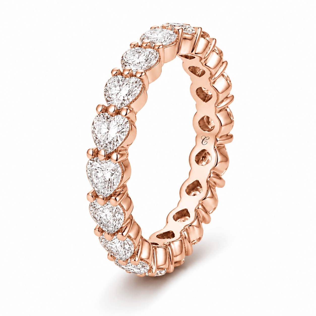 Heart Cut Eternity Ring fine - jewelry Cha Diamonds
