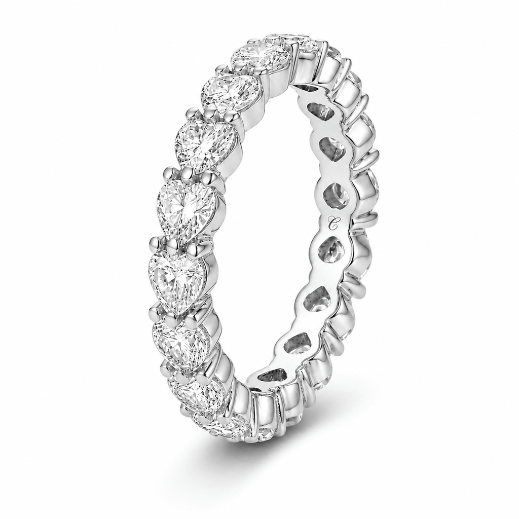 Heart Cut Eternity Ring fine - jewelry Cha Diamonds