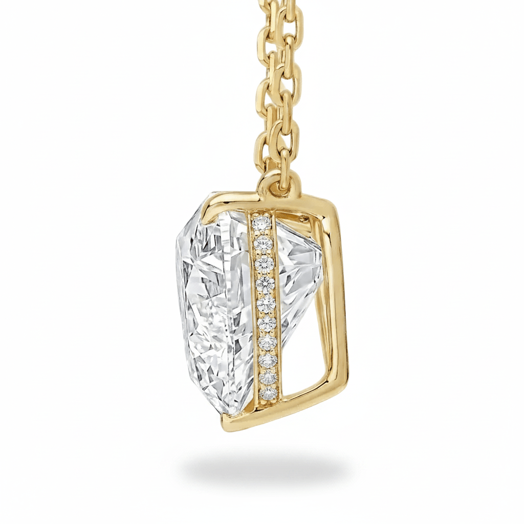 Heart Diamond Solitaire Necklace Cha Diamonds