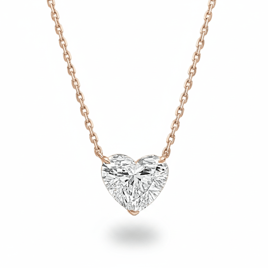 Heart Diamond Solitaire Necklace Cha Diamonds