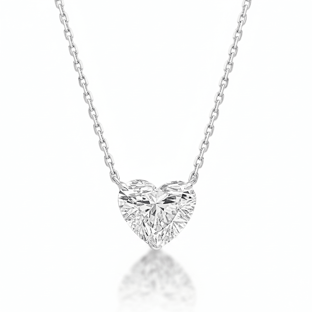 Heart Diamond Solitaire Necklace Cha Diamonds
