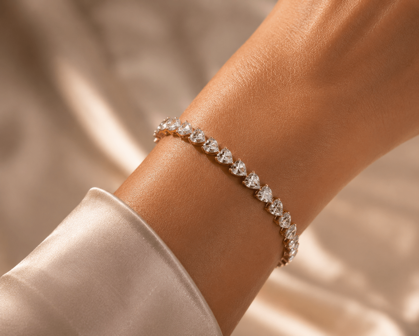 Heart Tennis Armband Cha Diamonds