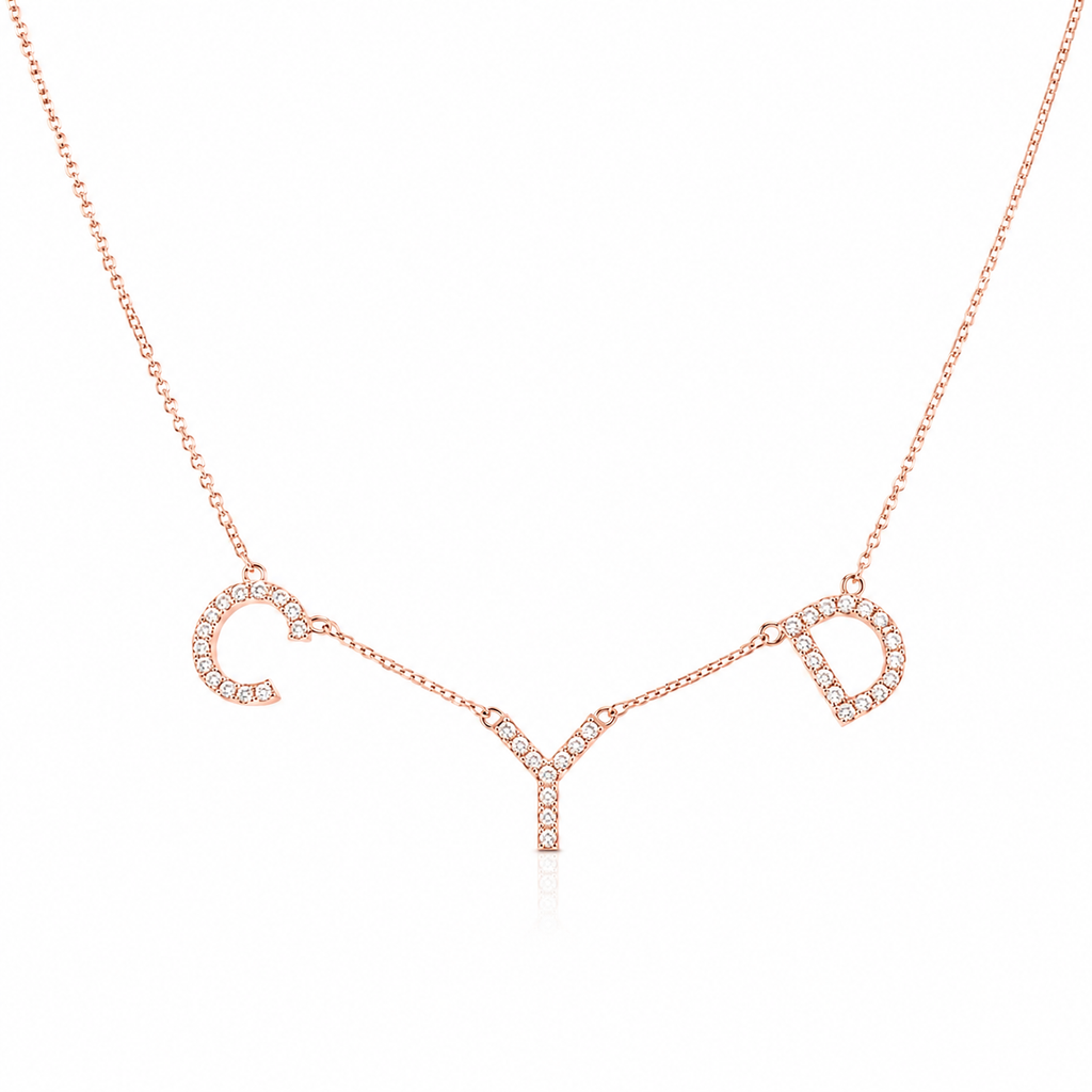 Custom Initial Pavé Necklace