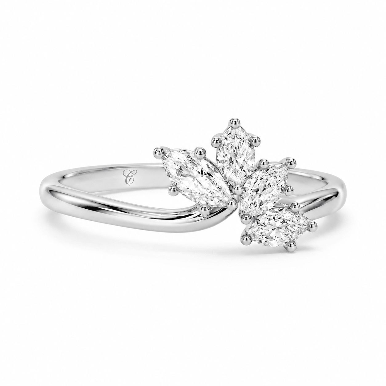Marquise Cluster Blossom Ring fine - jewelry Cha Diamonds