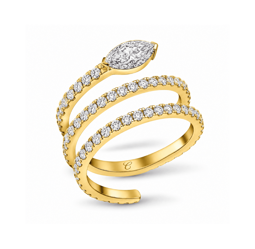 Marquise Cut Multi Row Ring fine-jewelry Cha Diamonds