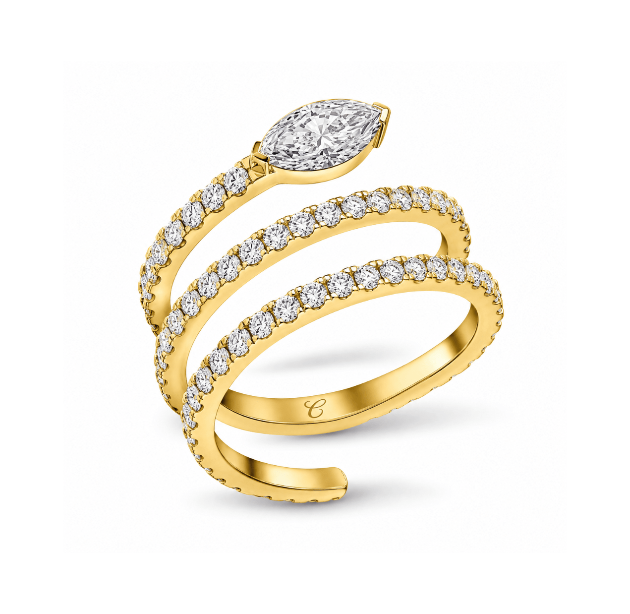 Marquise Cut Multi Row Ring fine-jewelry Cha Diamonds