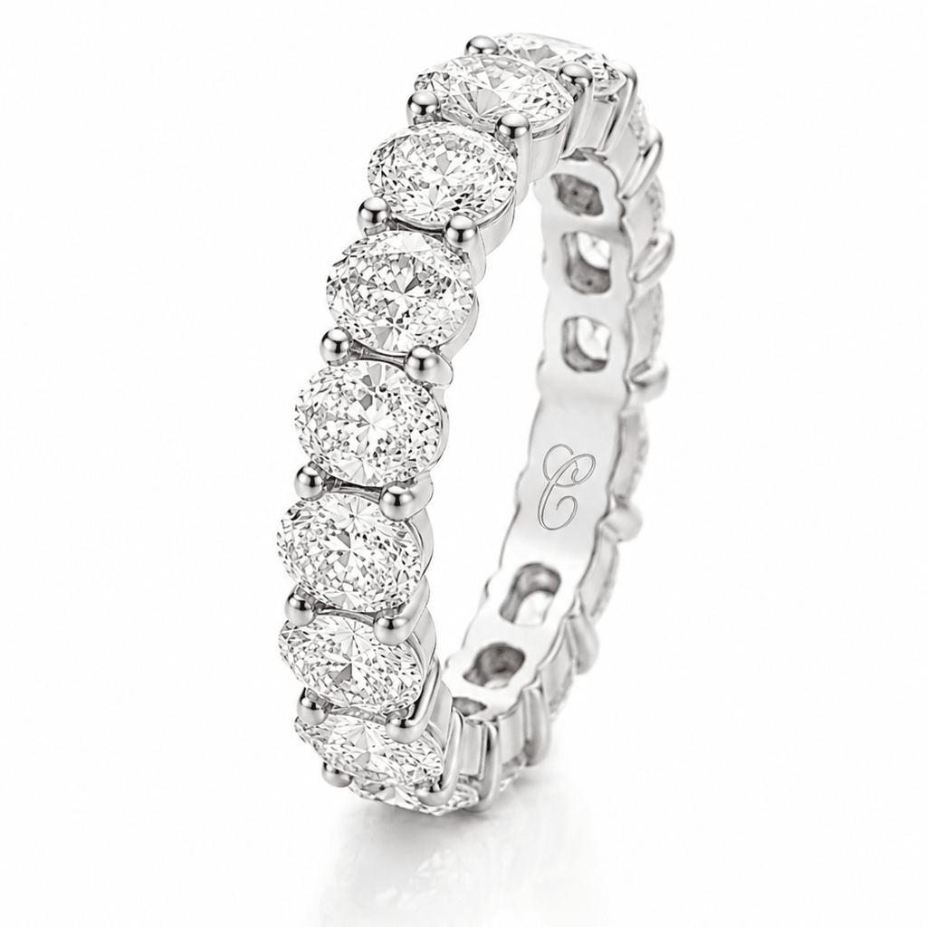 Oval Cut Eternity Ring fine-jewelry Cha Diamonds