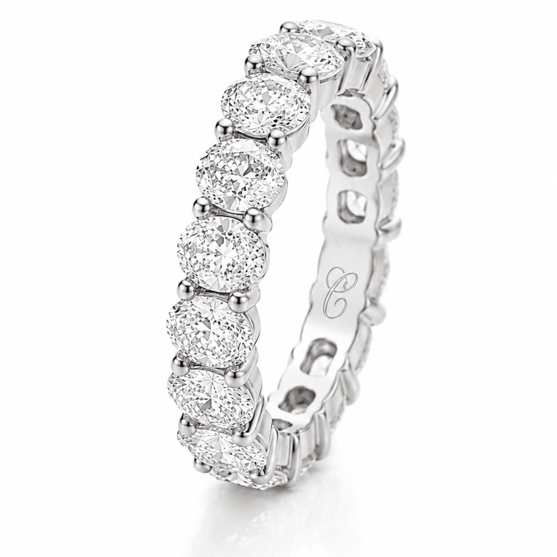 Oval Cut Eternity Ring fine-jewelry Cha Diamonds
