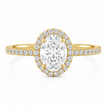 Oval Cut Pavé Solitaire Ring fine-jewelry Cha Diamonds