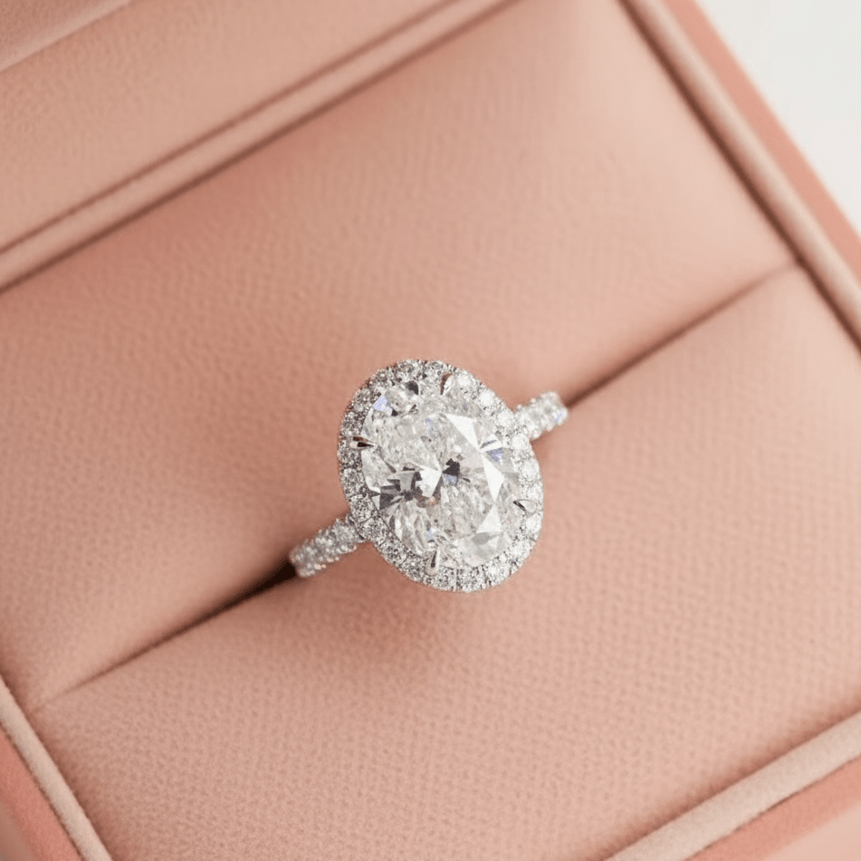 Oval - cut Verlovingsring fine - jewelry Cha Diamonds