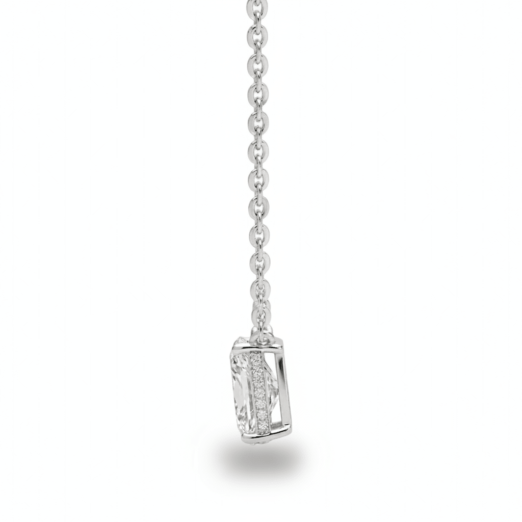 Oval Diamond Solitaire Necklace Cha Diamonds