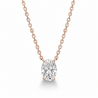 Oval Diamond Solitaire Necklace Cha Diamonds