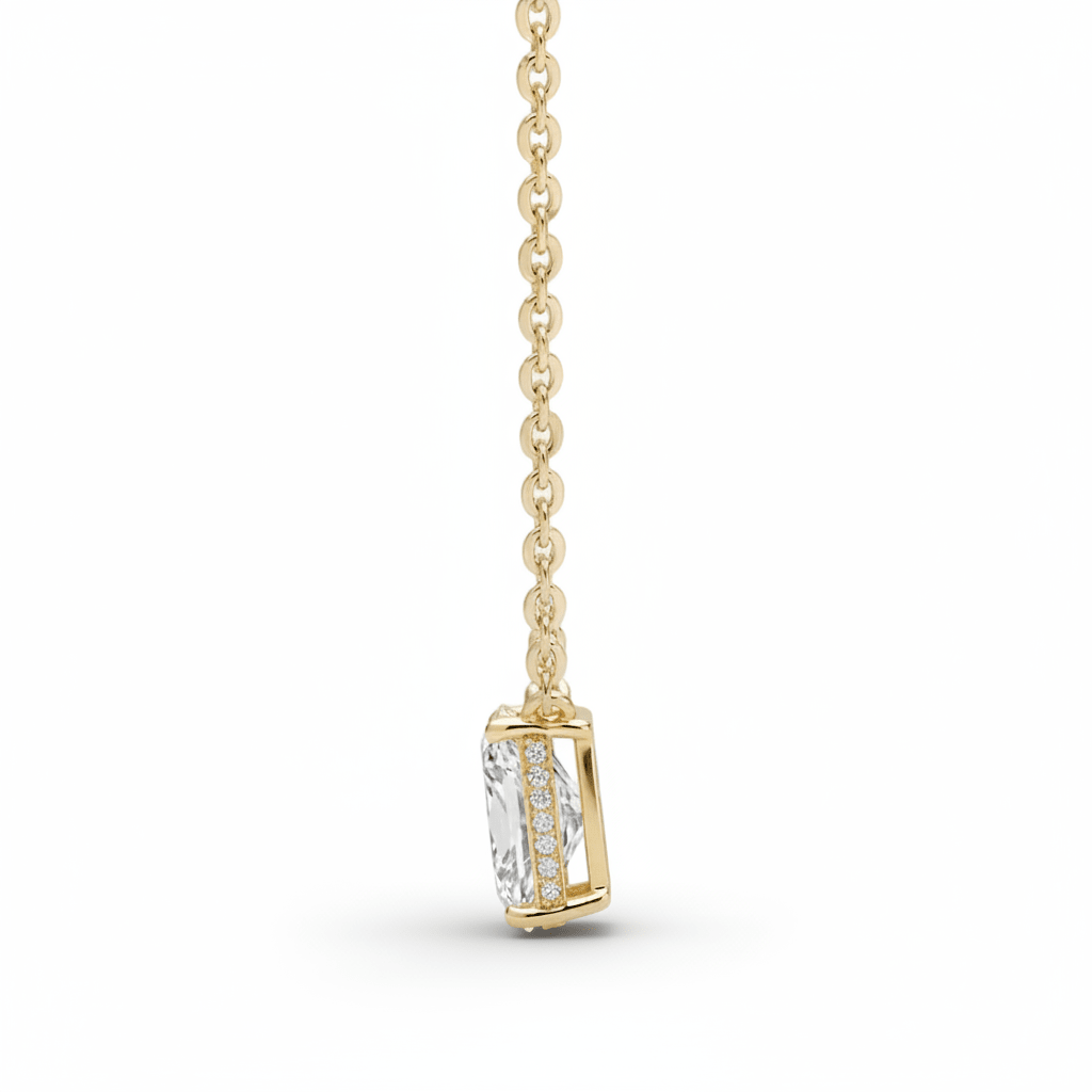 Oval Diamond Solitaire Necklace Cha Diamonds