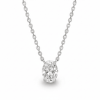 Oval Diamond Solitaire Necklace Cha Diamonds