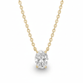 Oval Diamond Solitaire Necklace Cha Diamonds