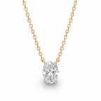 Oval Diamond Solitaire Necklace Cha Diamonds