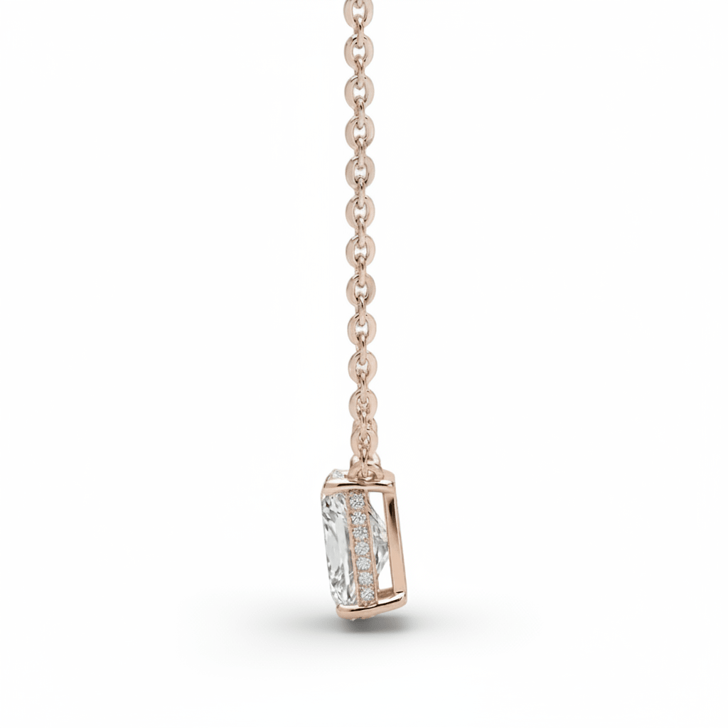 Oval Diamond Solitaire Necklace Cha Diamonds
