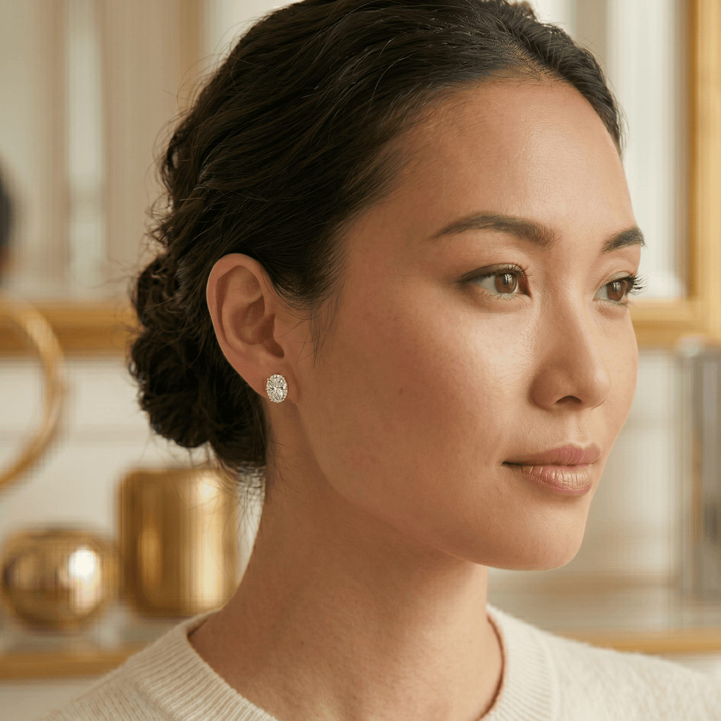 Oval Diamond Stud Earrings (Pair) fine-jewelry Cha Diamonds