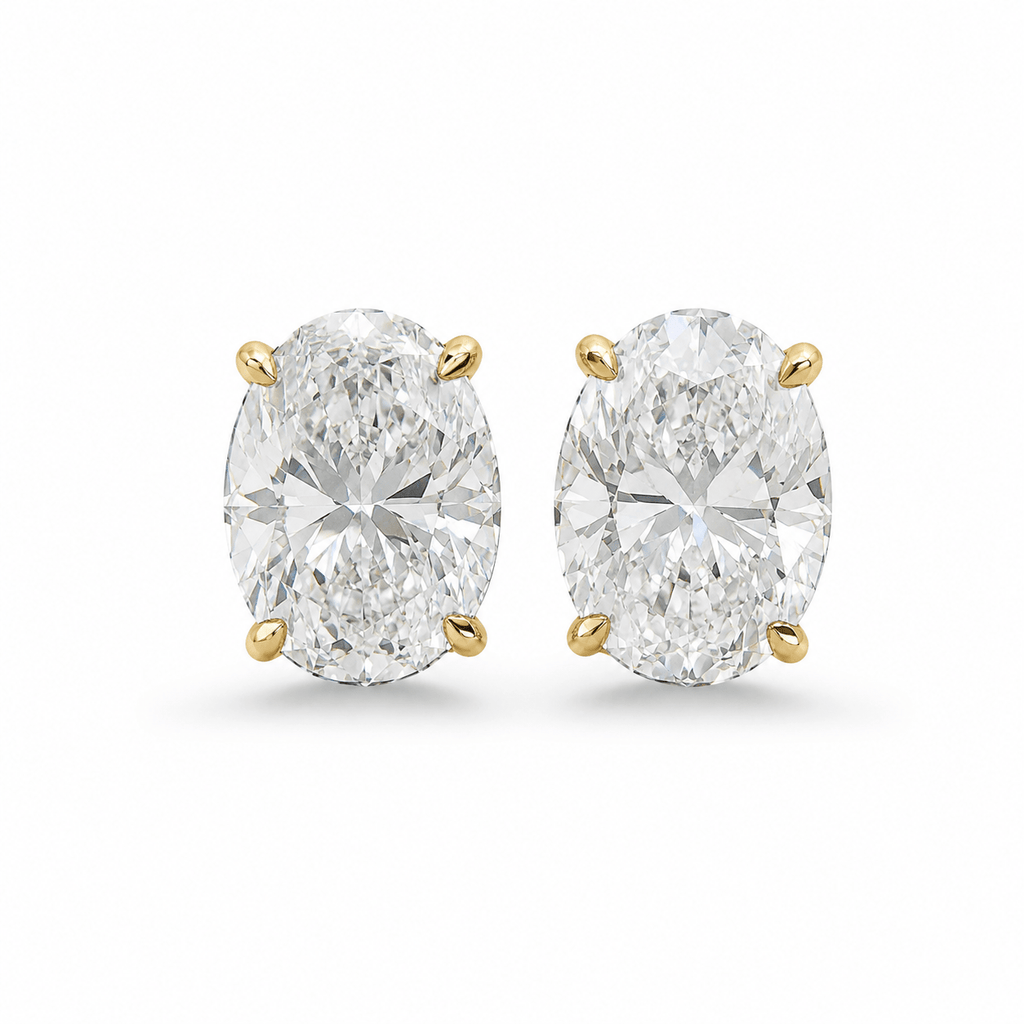 Oval Diamond Stud Earrings (Pair) fine-jewelry Cha Diamonds