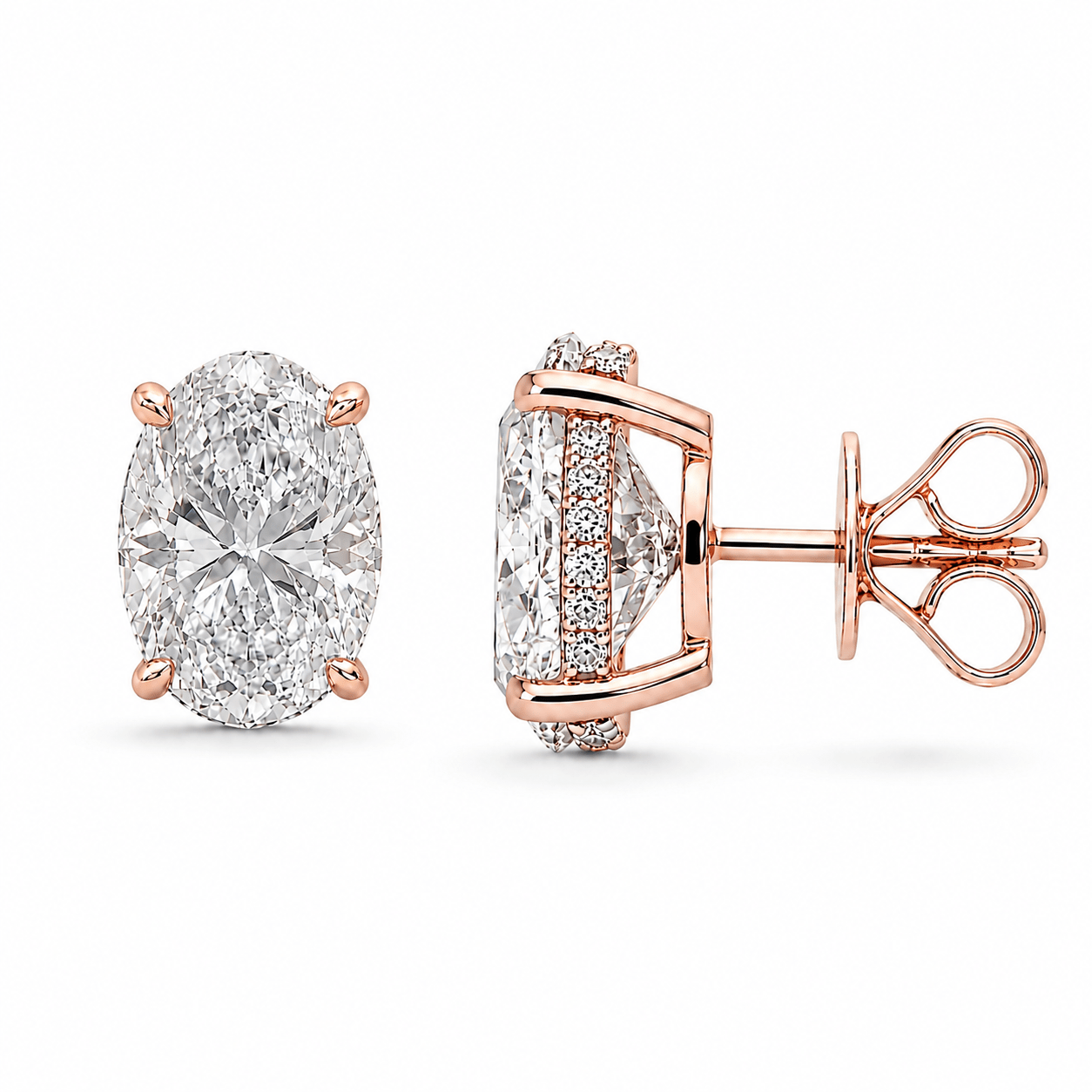 Oval Diamond Stud Earrings (Pair) fine-jewelry Cha Diamonds