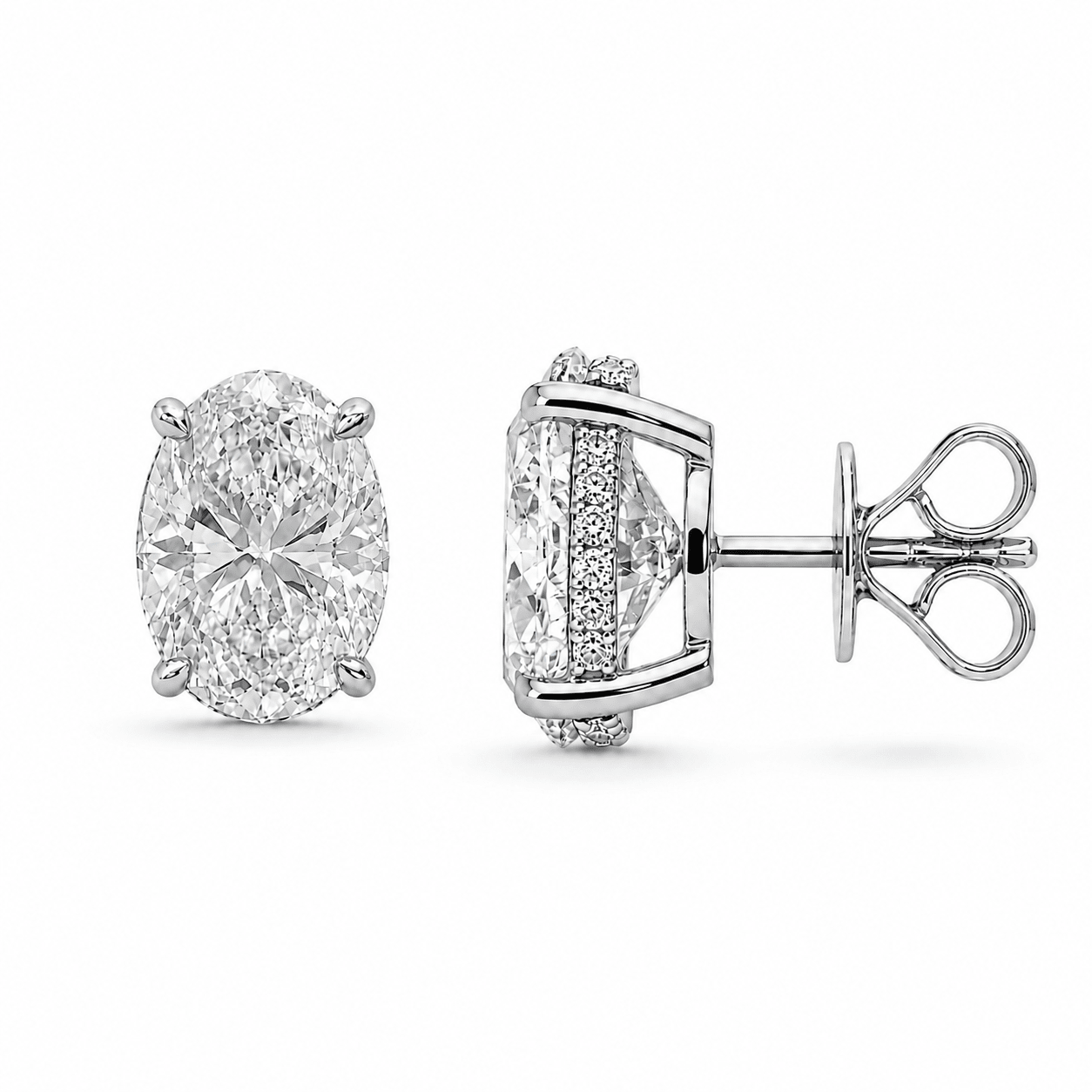 Oval Diamond Stud Earrings (Pair) fine-jewelry Cha Diamonds