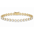 Oval Horizontal Tennis Armband Cha Diamonds