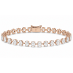 Oval Horizontal Tennis Armband Cha Diamonds
