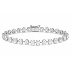 Oval Horizontal Tennis Armband Cha Diamonds