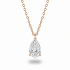 Pear Diamond Solitaire Necklace Cha Diamonds