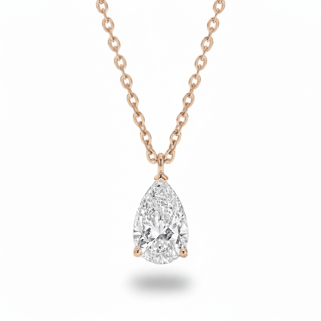 Pear Diamond Solitaire Necklace Cha Diamonds