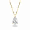 Pear Diamond Solitaire Necklace Cha Diamonds