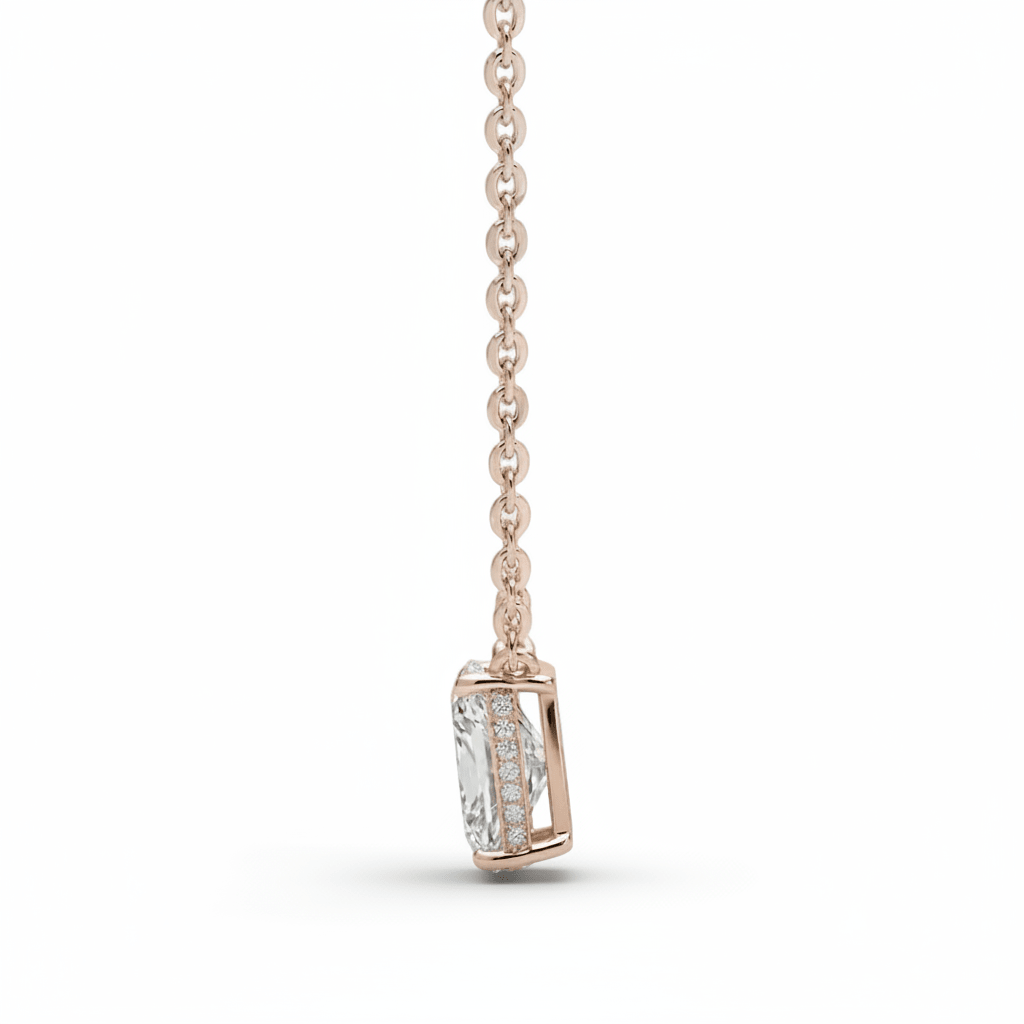 Pear Diamond Solitaire Necklace Cha Diamonds