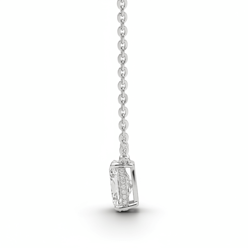 Pear Diamond Solitaire Necklace Cha Diamonds