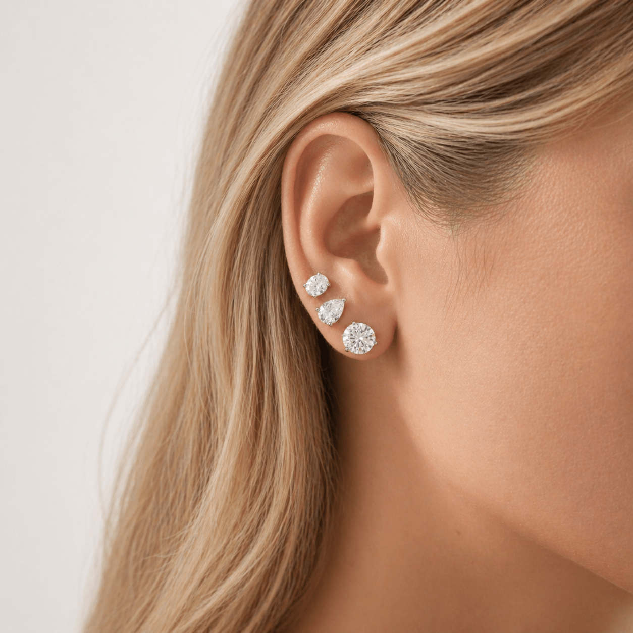 Pear Diamond Stud Earrings (Pair) fine-jewelry Cha Diamonds