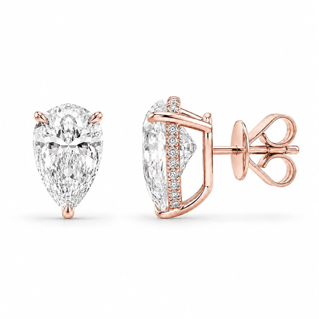 Pear Diamond Stud Earrings (Pair) fine-jewelry Cha Diamonds