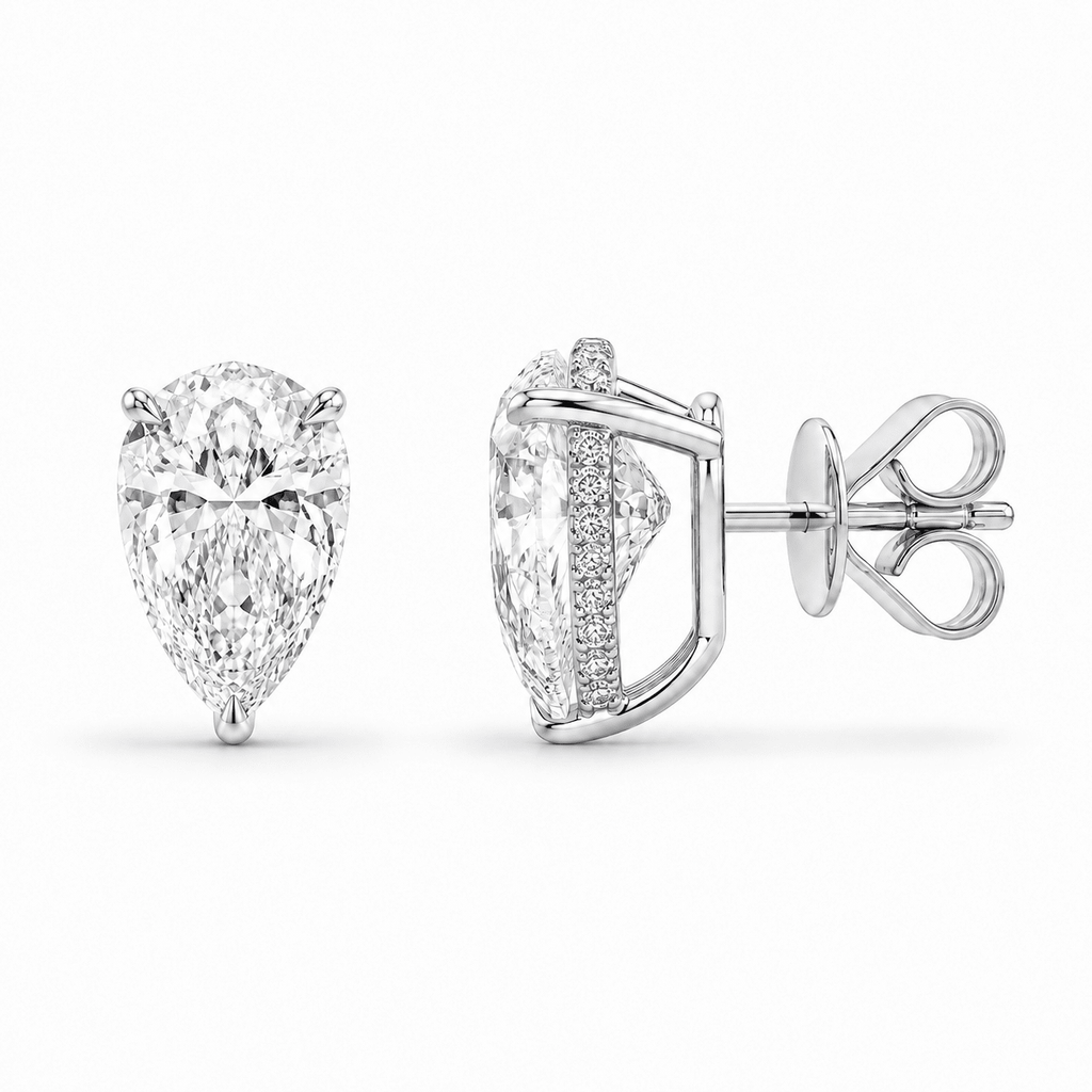 Pear Diamond Stud Earrings (Pair) fine-jewelry Cha Diamonds