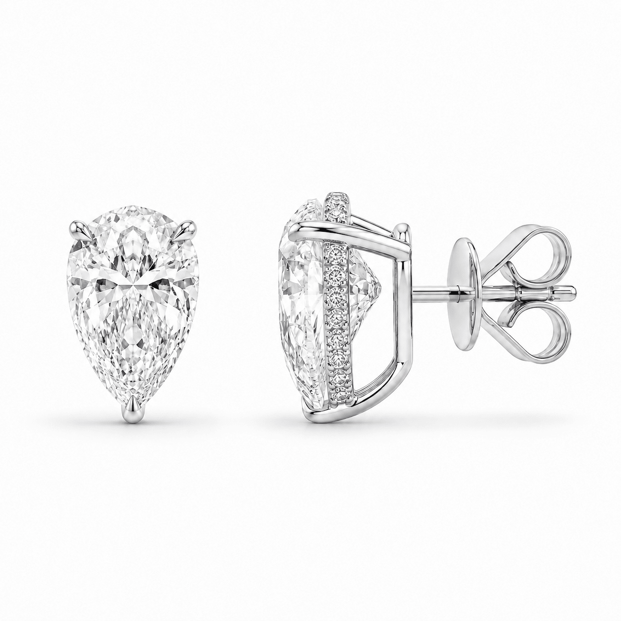 Pear Diamond Stud Earrings (Pair) fine-jewelry Cha Diamonds