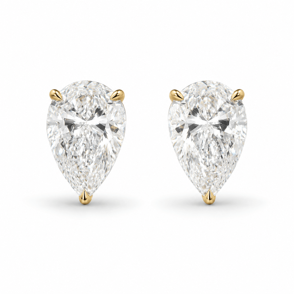 Pear Diamond Stud Earrings (Pair) fine-jewelry Cha Diamonds