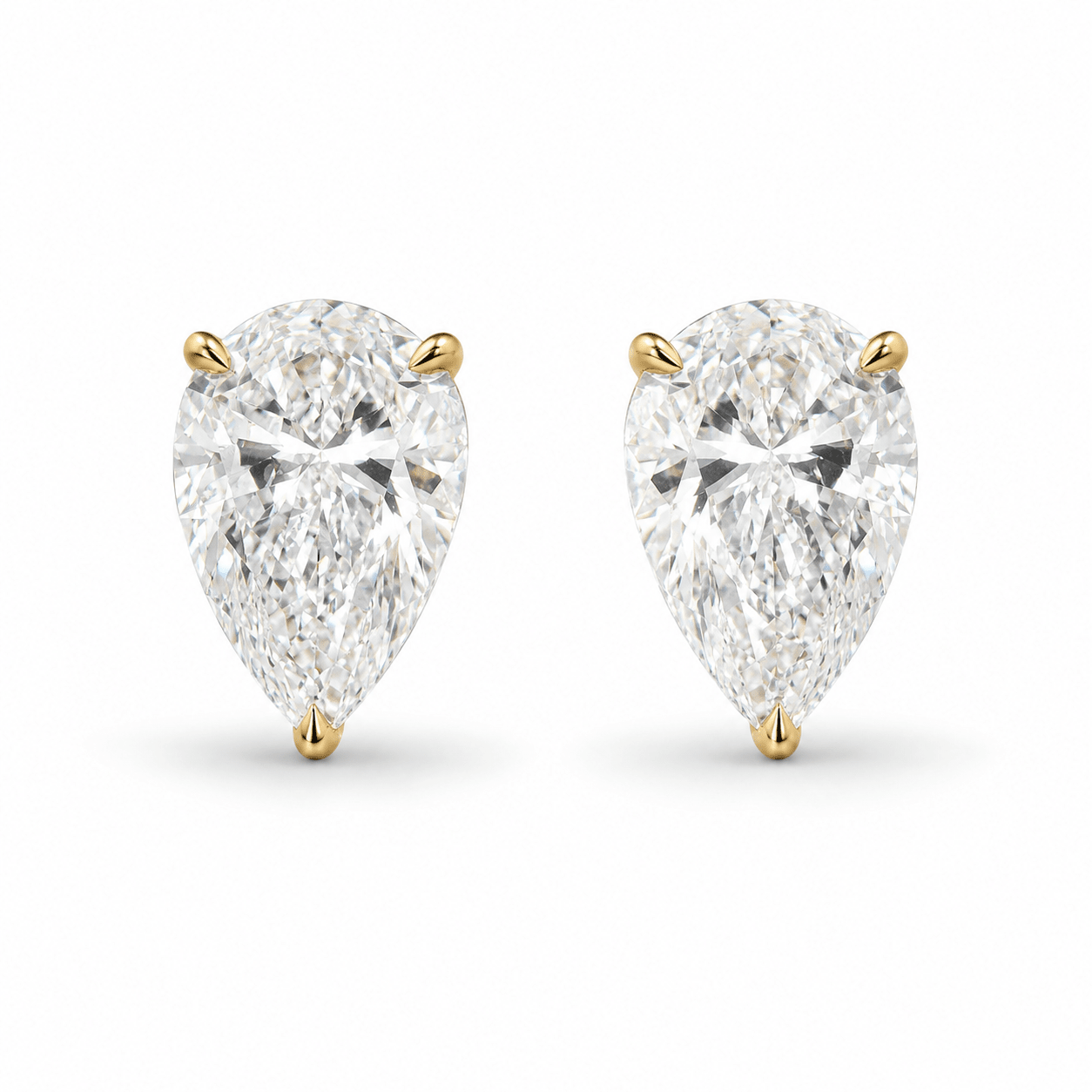 Pear Diamond Stud Earrings (Pair) fine-jewelry Cha Diamonds
