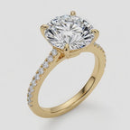 De Pavé Solitaire Ring