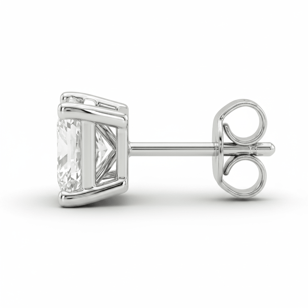Princess Cut Diamond Stud Earrings (Pair) fine - jewelry Cha Diamonds