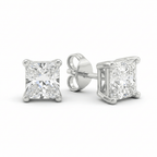 Princess Cut Diamond Stud Earrings (Pair) fine - jewelry Cha Diamonds