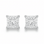 Princess Cut Diamond Stud Earrings (Pair) fine - jewelry Cha Diamonds