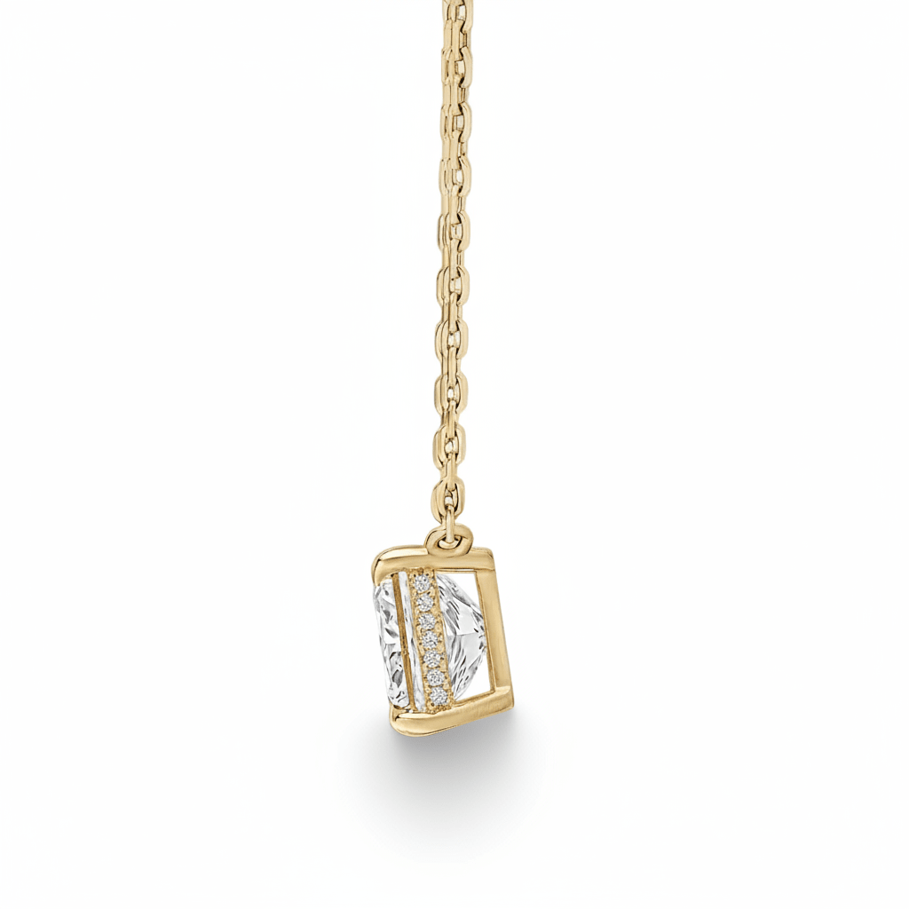 Princess Diamond Solitaire Necklace Cha Diamonds