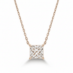 Princess Diamond Solitaire Necklace Cha Diamonds