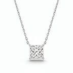 Princess Diamond Solitaire Necklace Cha Diamonds