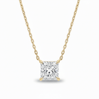 Princess Diamond Solitaire Necklace Cha Diamonds