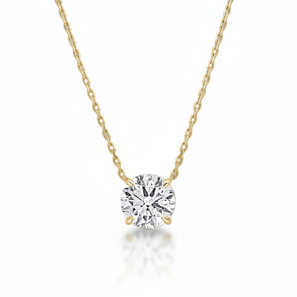 Round Diamond Solitaire Necklace Cha Diamonds