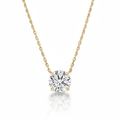 Round Diamond Solitaire Necklace Cha Diamonds